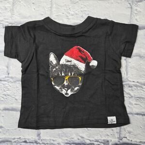 Kid Dangerous New in Packaging Tshirt Cool Santa Cat Sunglasses Cotton 3-6 month